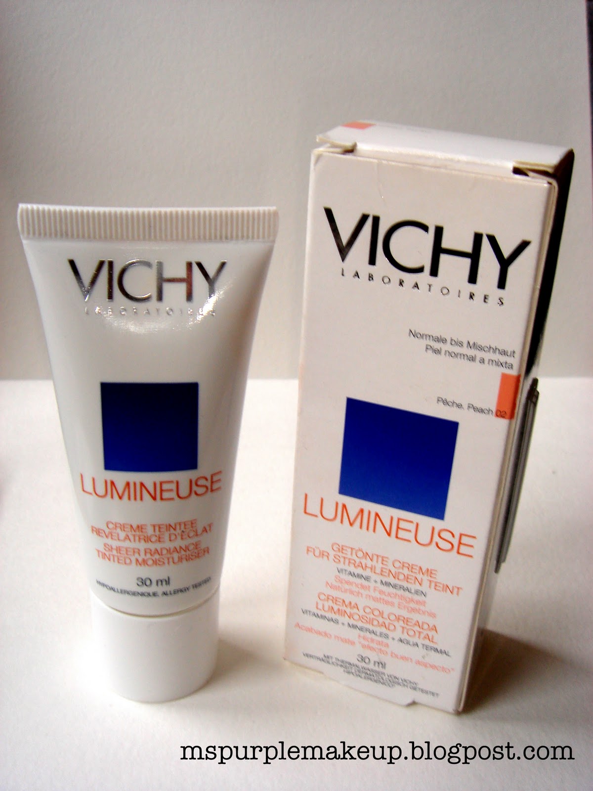 vichy lumineuse tinted moisturiser 02